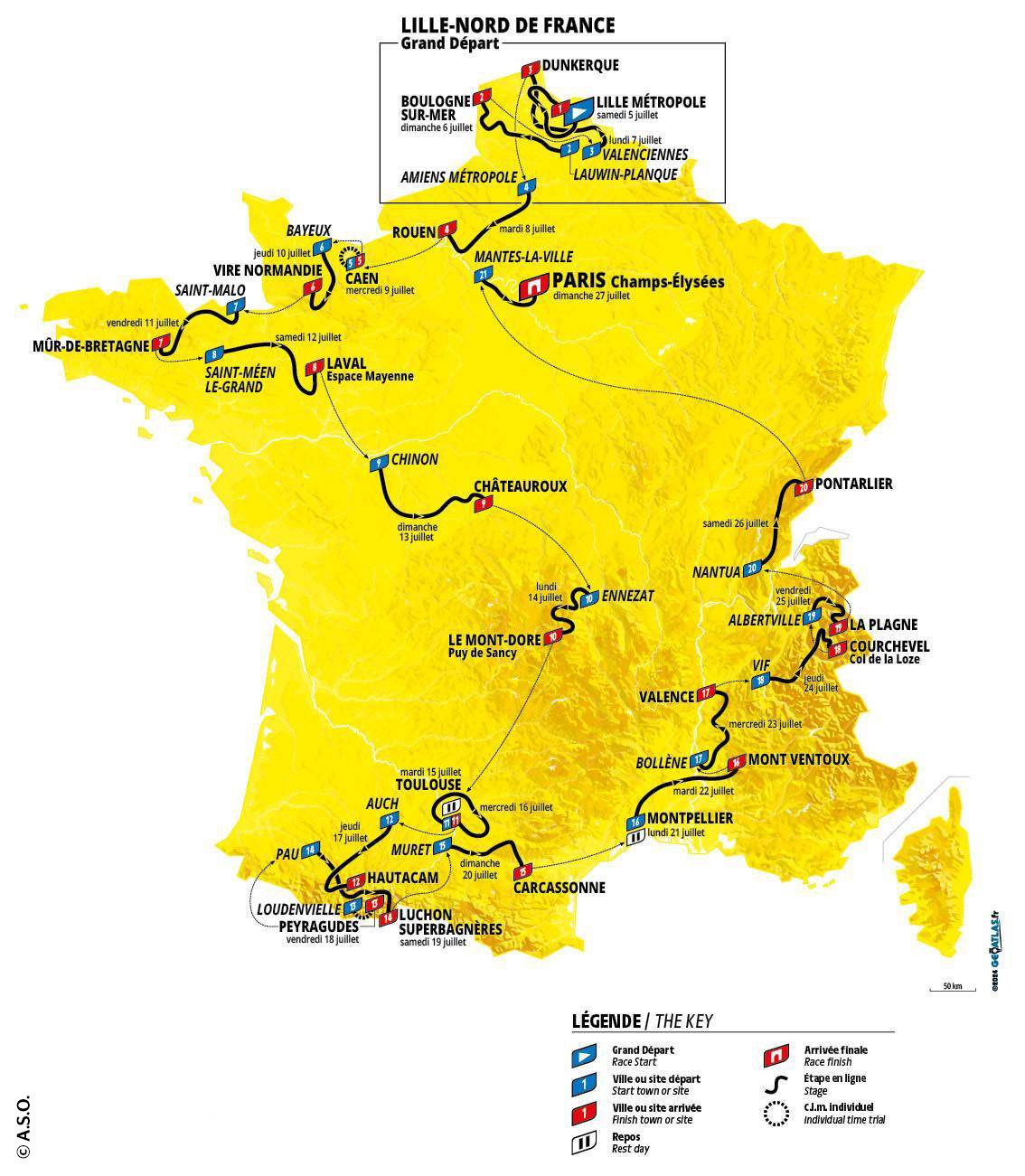 Tour de France Route 2025 Tour de France Route 2025