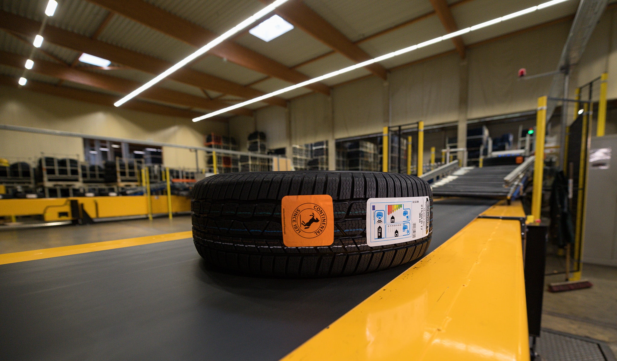 Production of a tire at the Continental factory in Korbach, Germany