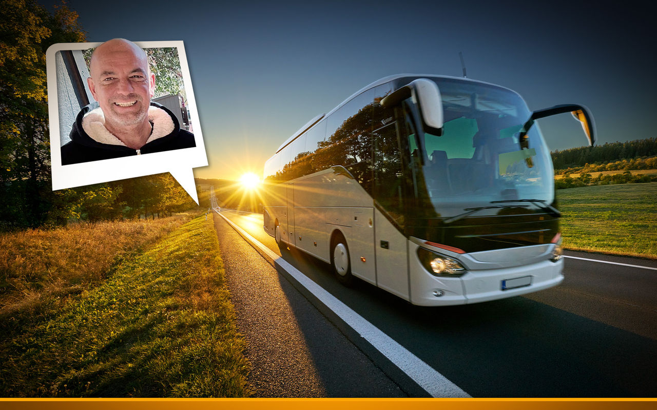 Immer einen Spruch parat: Reisebusfahrer Mirko hat den Humor stets im Gepäck