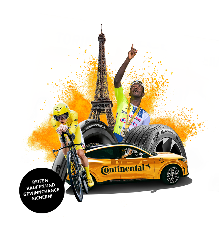 Mit Continental bei der Tour de France 2025 - jetzt Gewinnchance sichern