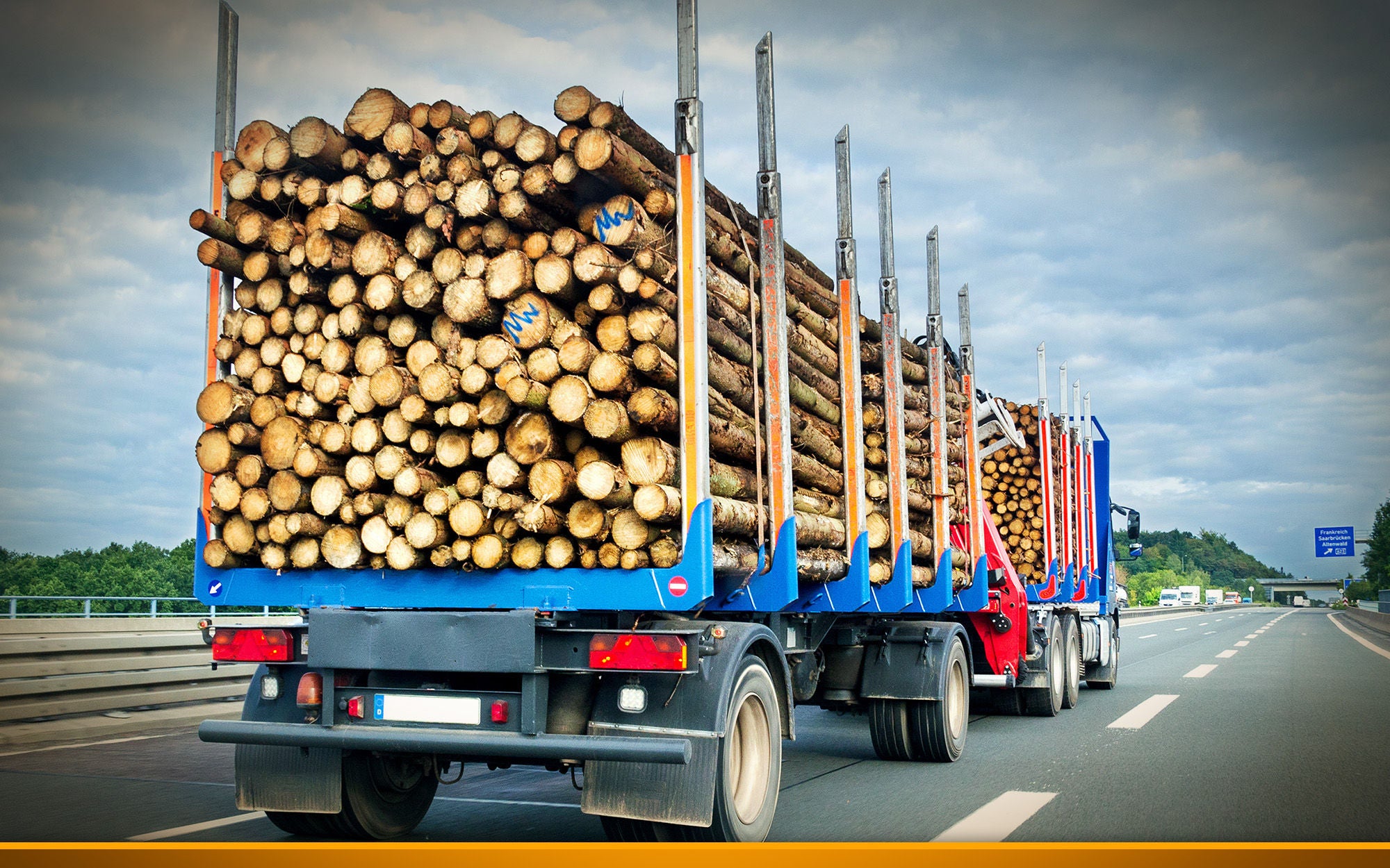 Truck loaded with wood