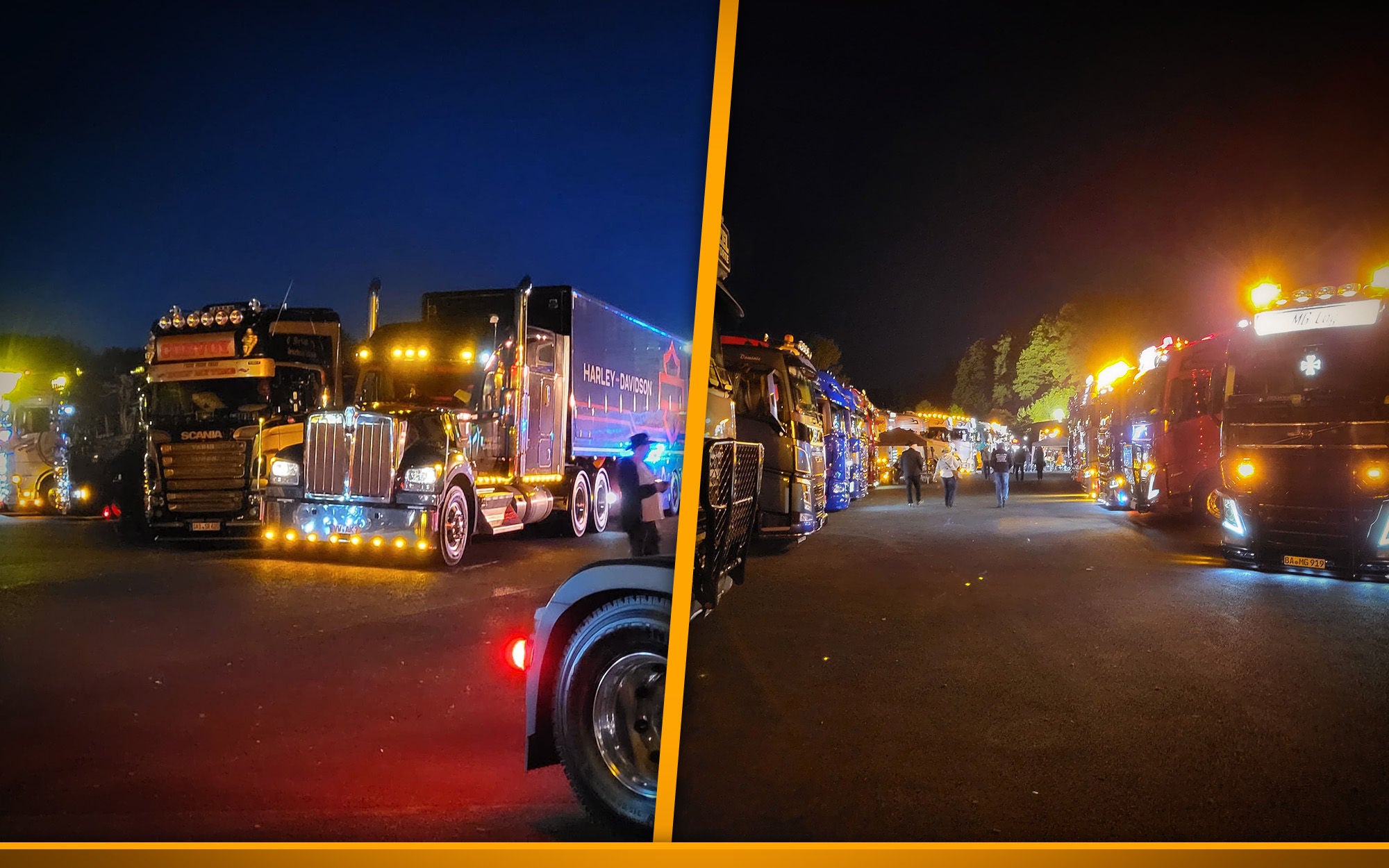 trucker event at night