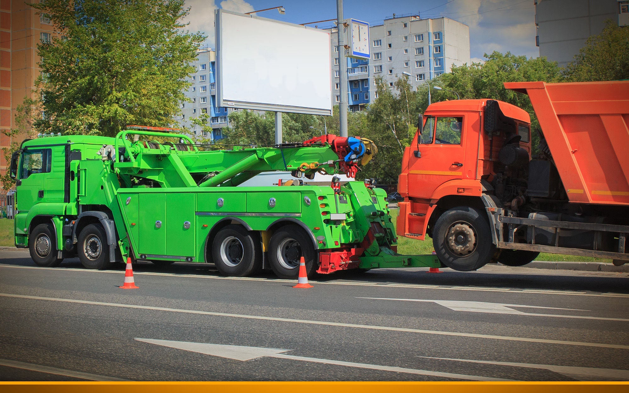 Towing service truck