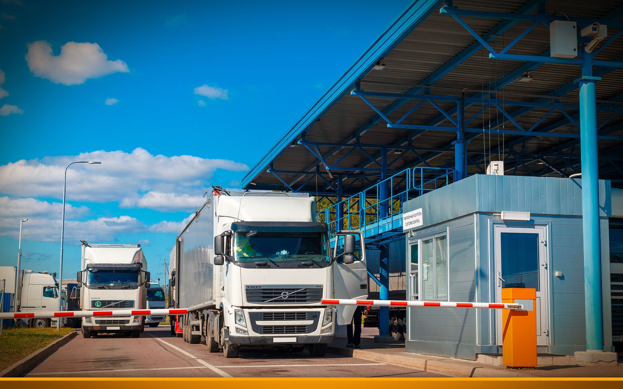 truck at the border checkpoint