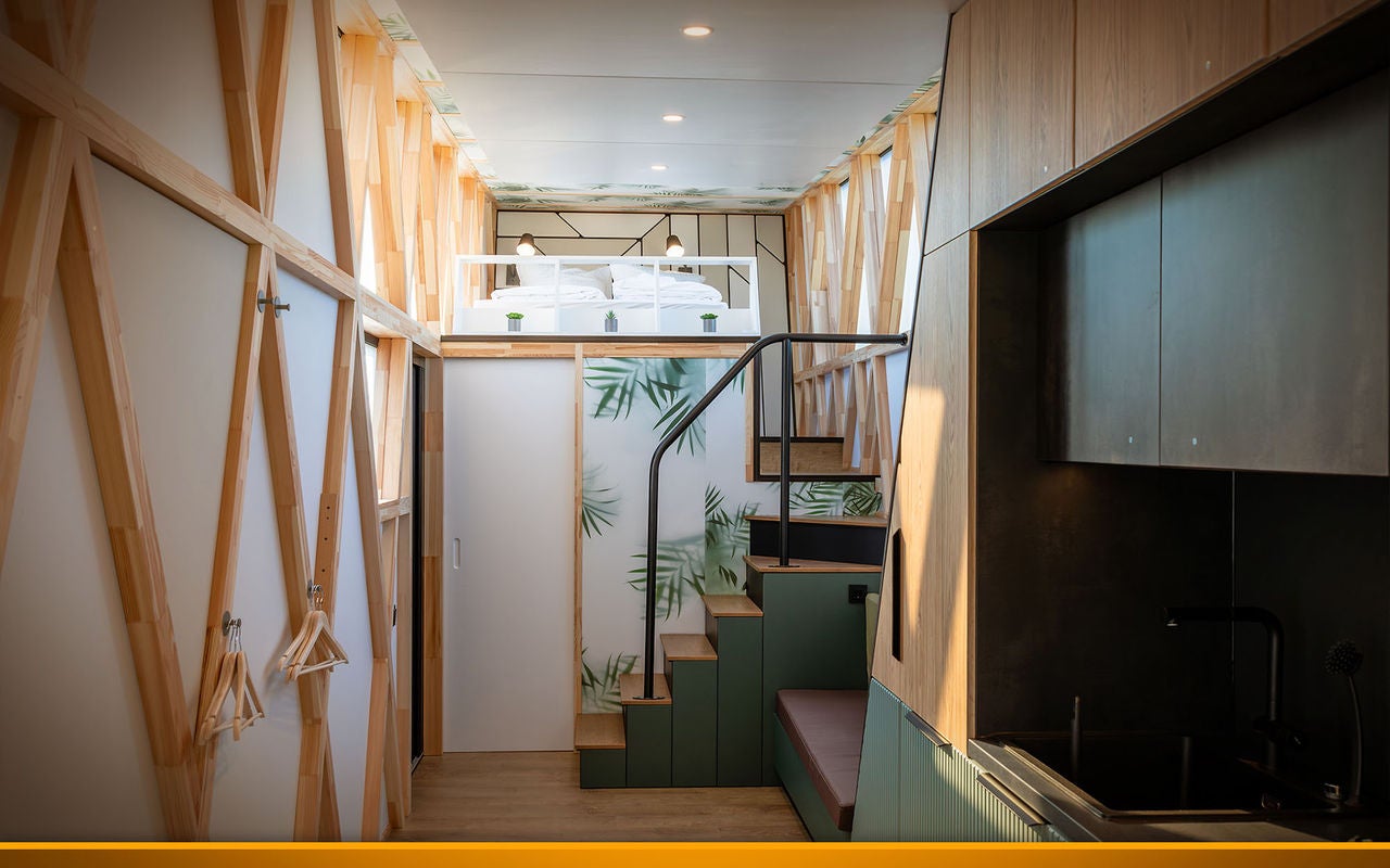 inside view of a modern tiny house